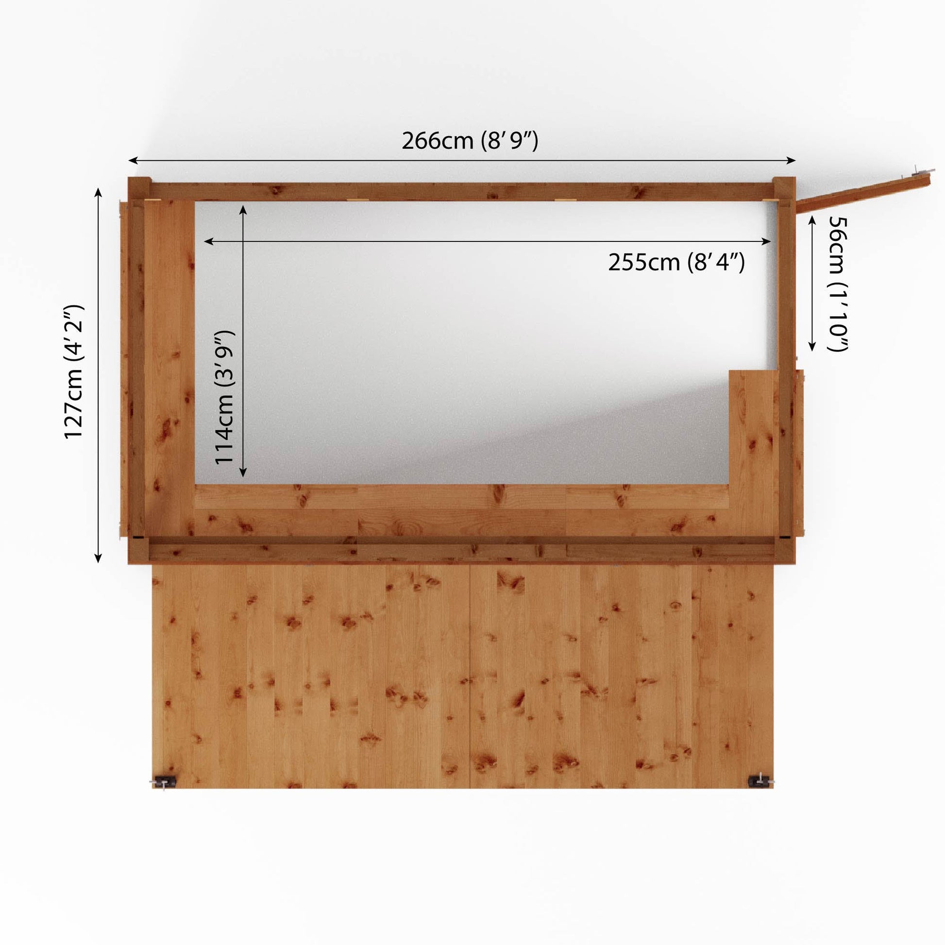 Premium Pressure Treated Garden Bar 9 X 4 + Shutters