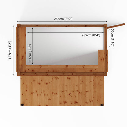 Premium Pressure Treated Garden Bar 9 X 4 + Shutters