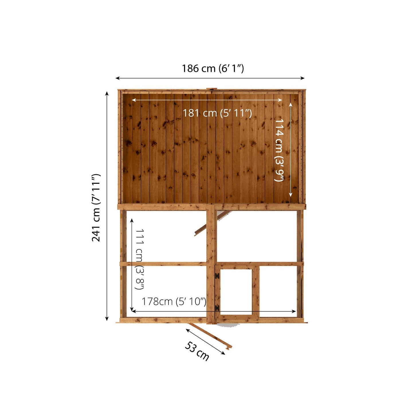 8 X 6 Traditional Apex Greenhouse Combi Shed