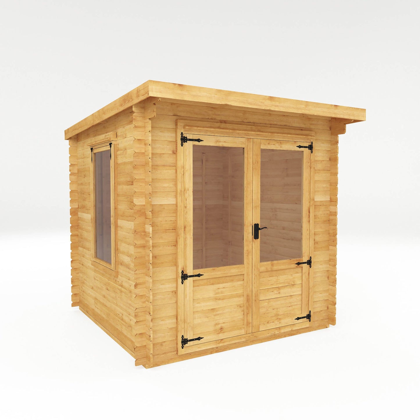 2.4M X 2.4M Pent 19Mm Log Cabin