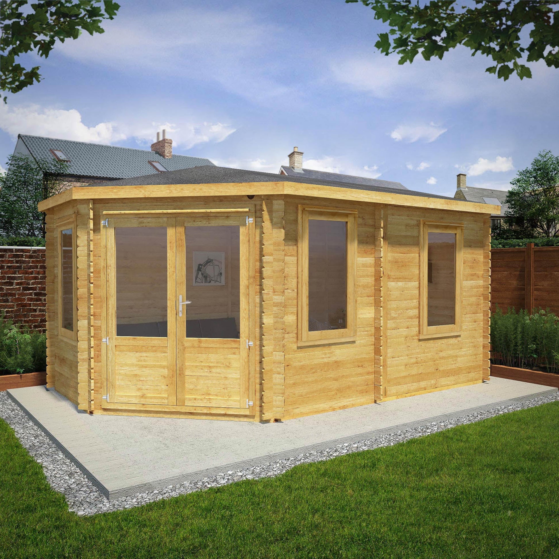 5M X 3M Corner Lodge Grande - 28Mm Double Glazed