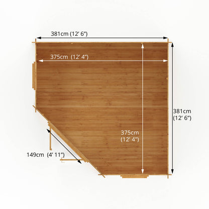 4M X 4M Corner Cabin - 34Mm Double Glazed