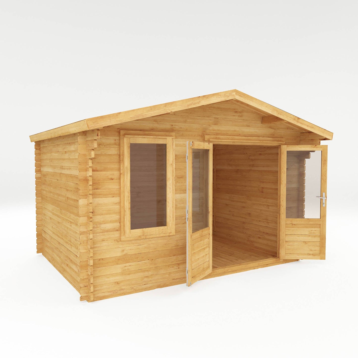 4M X 3M Retreat Log Cabin - 34Mm Double Glazed