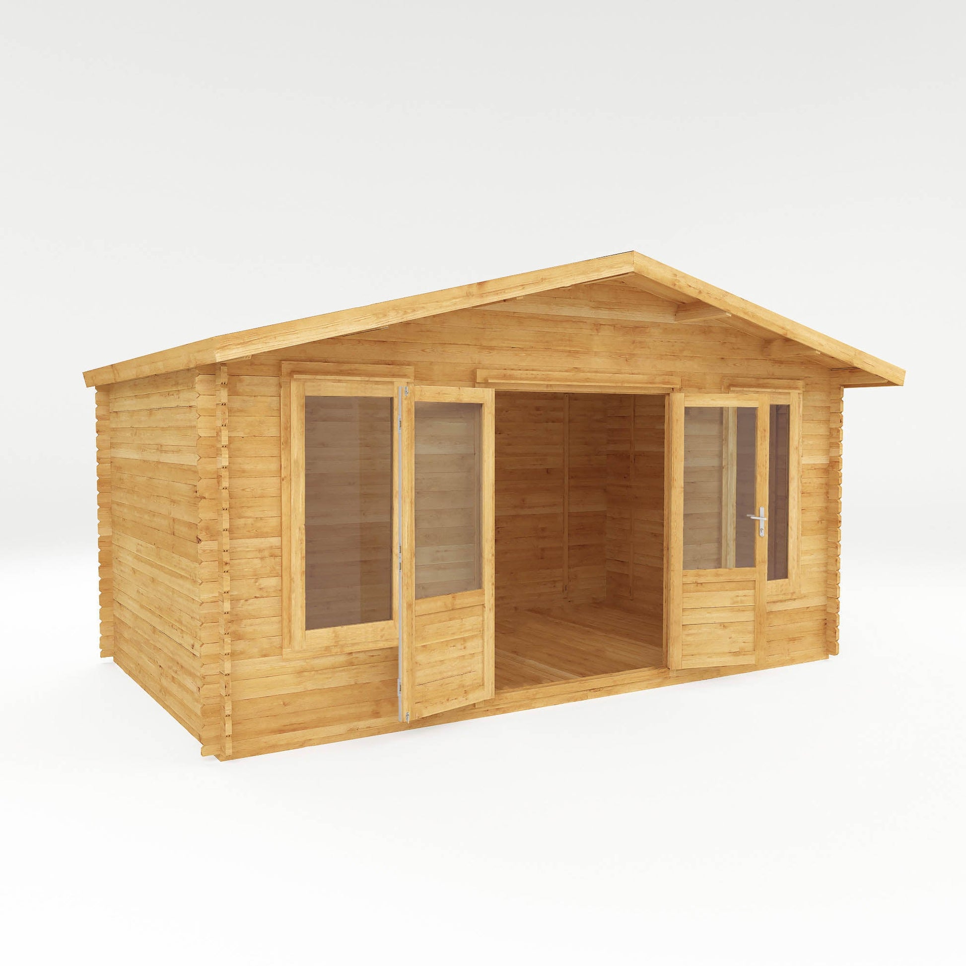 5M X 3M Retreat Log Cabin - 44Mm Double Glazed