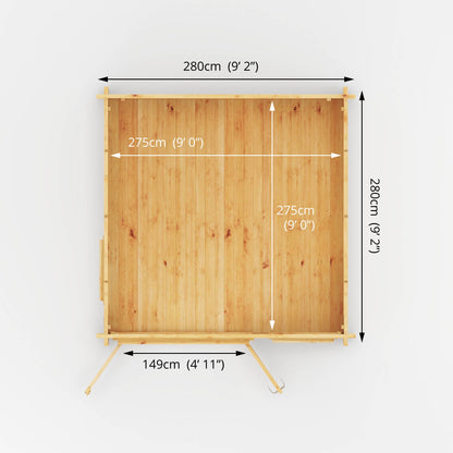 3M X 3M Home Office Elite Log Cabin - 44Mm