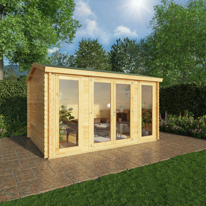 4M X 3M Home Office Director Log Cabin - 44Mm