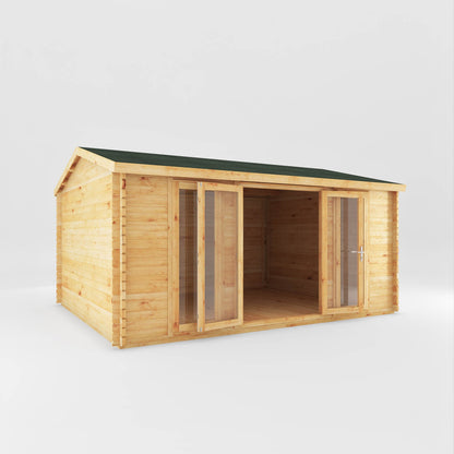 5M X 4M Home Office Director Log Cabin - 28Mm