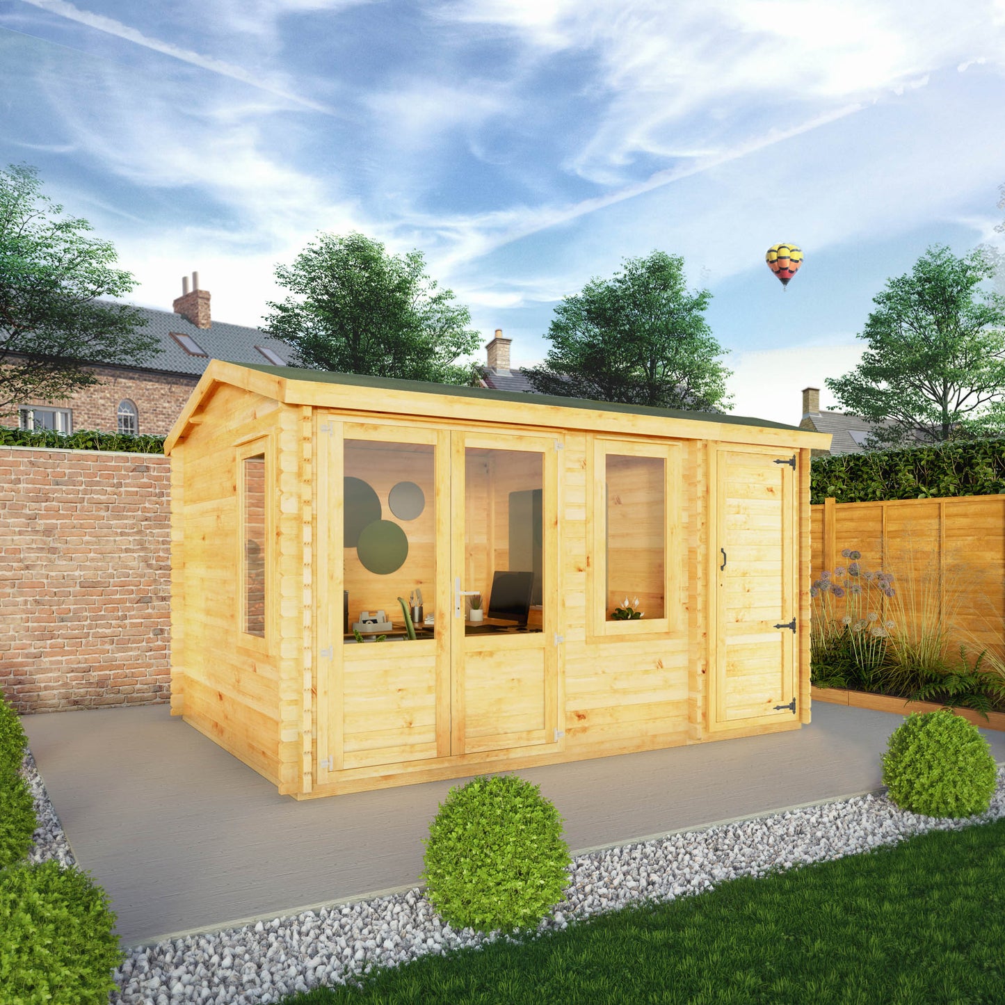 4.1M X 3M Home Office Elite With Side Shed - 44Mm