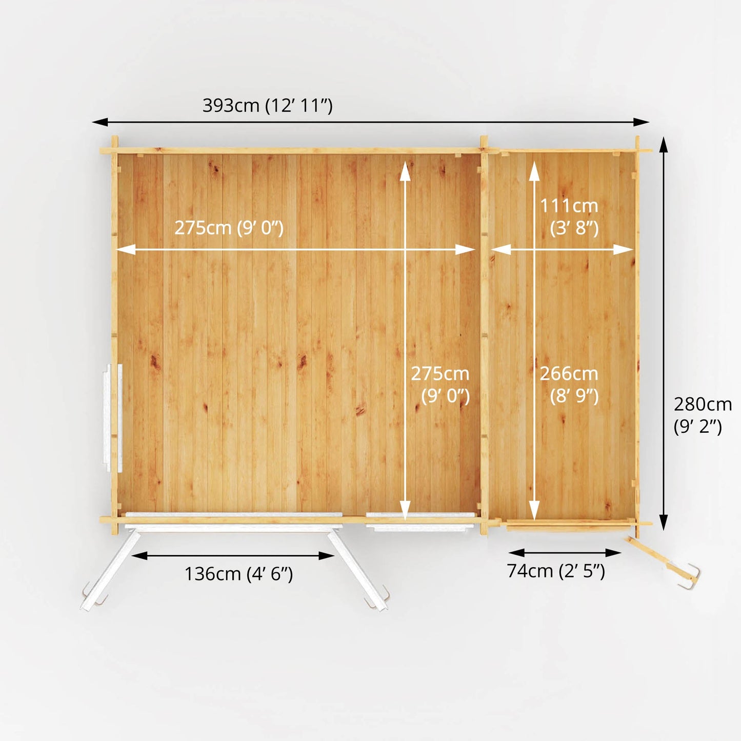 4.1M X 3M Home Office Elite - 44Mm (Upvc Windows & Door) - White