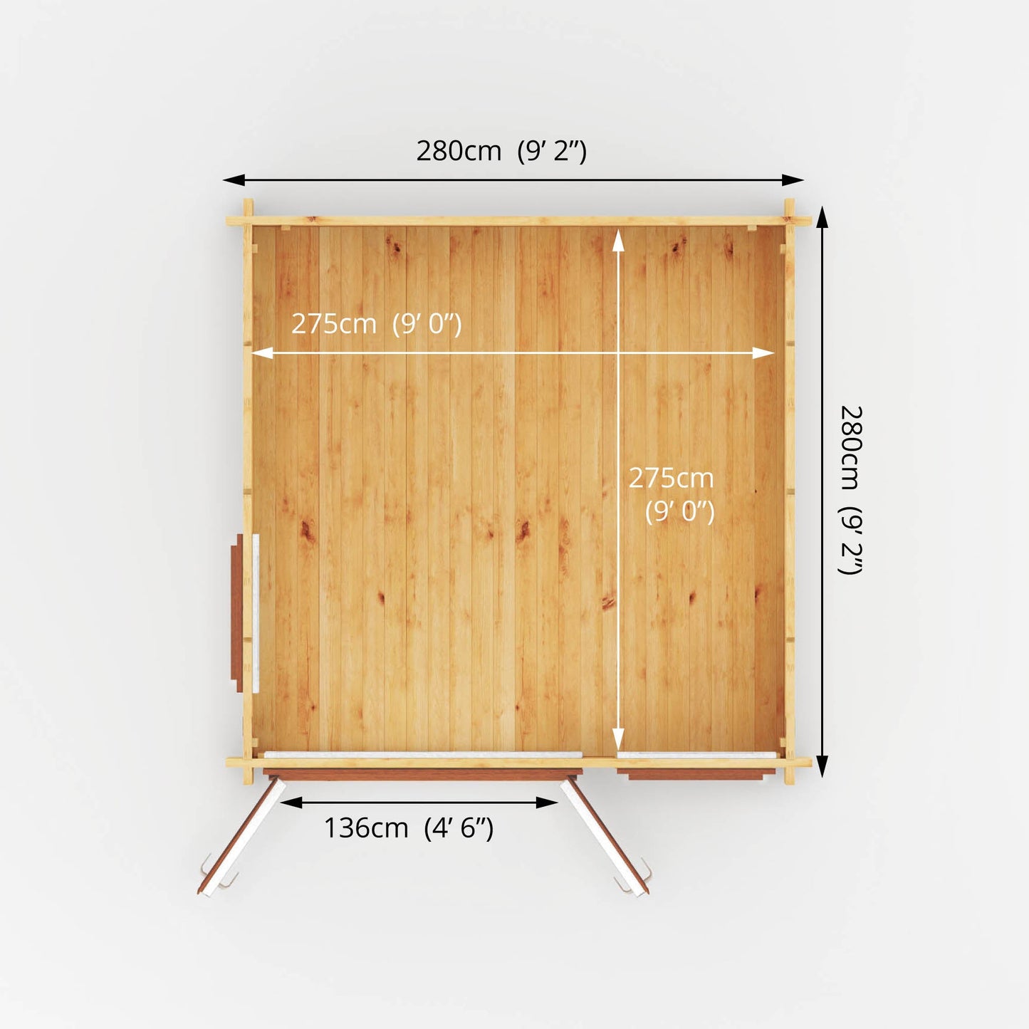 3M X 3M Home Office Elite - 44Mm (Upvc Windows & Door) - Oak