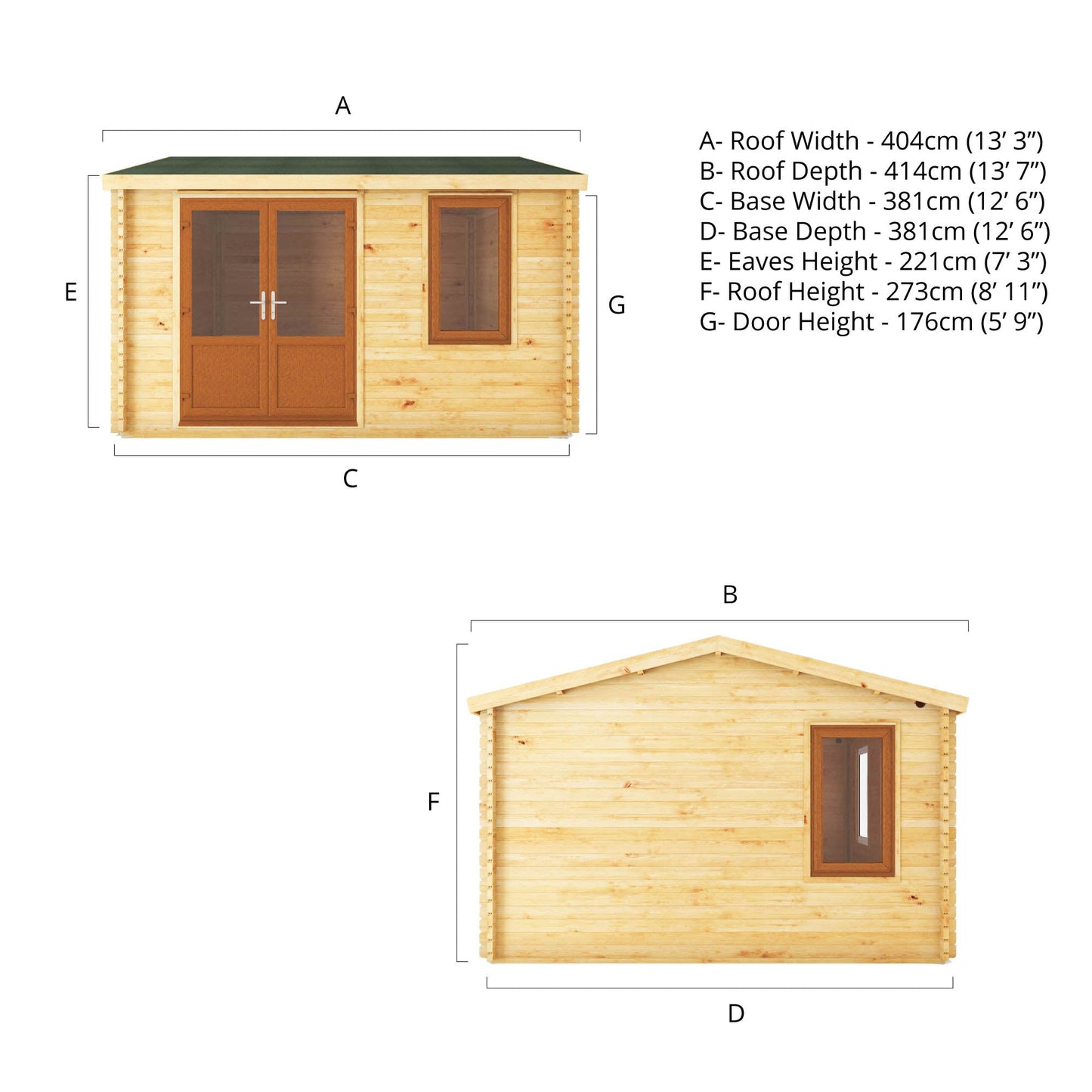 4M X 4M Home Office Elite - 44Mm (Upvc Windows & Door) - Oak