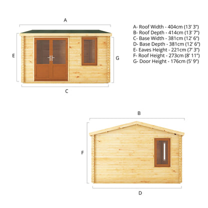 4M X 4M Home Office Elite - 44Mm (Upvc Windows & Door) - Oak