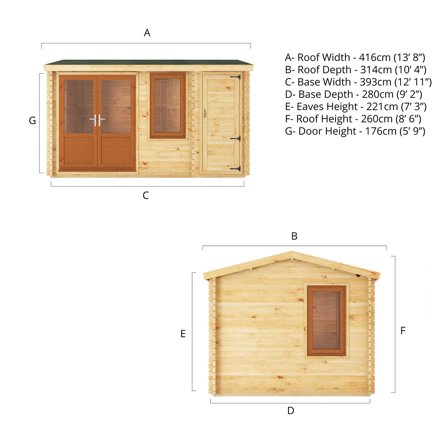 4.1M X 3M Home Office Elite - 44Mm (Upvc Windows & Door) - Oak