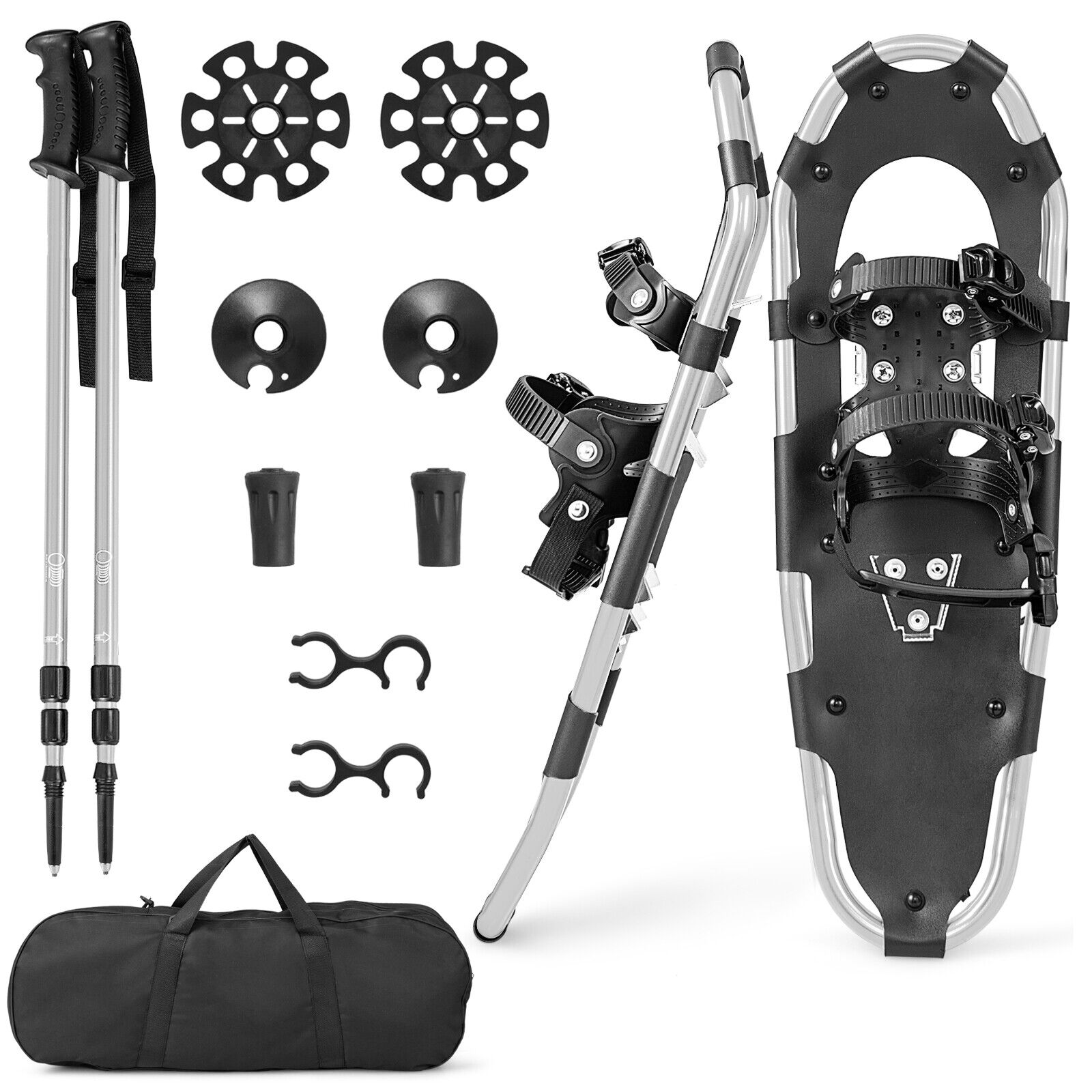 4-in-1 Lightweight Terrain Snowshoes for Adults Youth Kids-25 Inches:63 cm x 21 cm