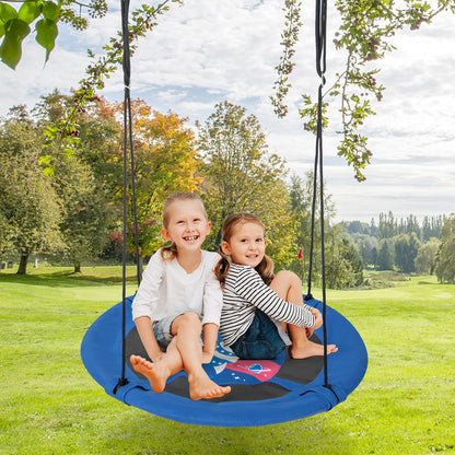 104 cm Saucer Tree Swing with 600D Oxford Fabric-Blue