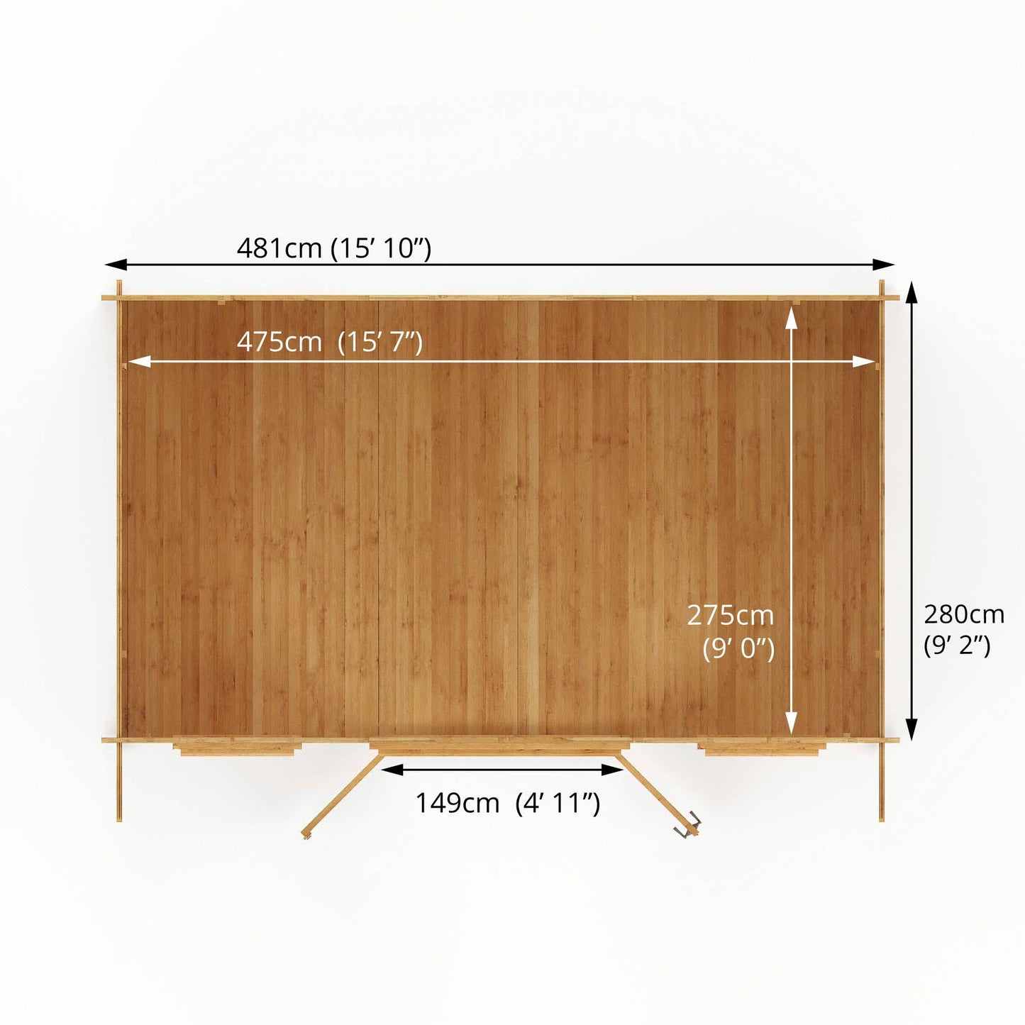 5M X 3M Retreat Log Cabin - 28Mm Double Glazed