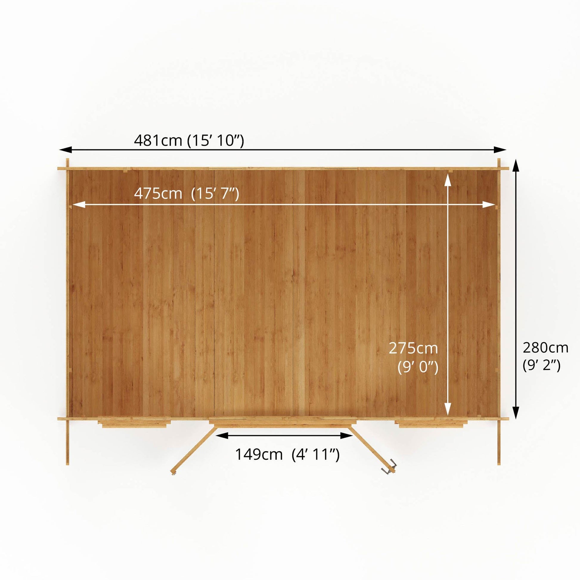 5M X 3M Retreat Log Cabin - 34Mm Double Glazed