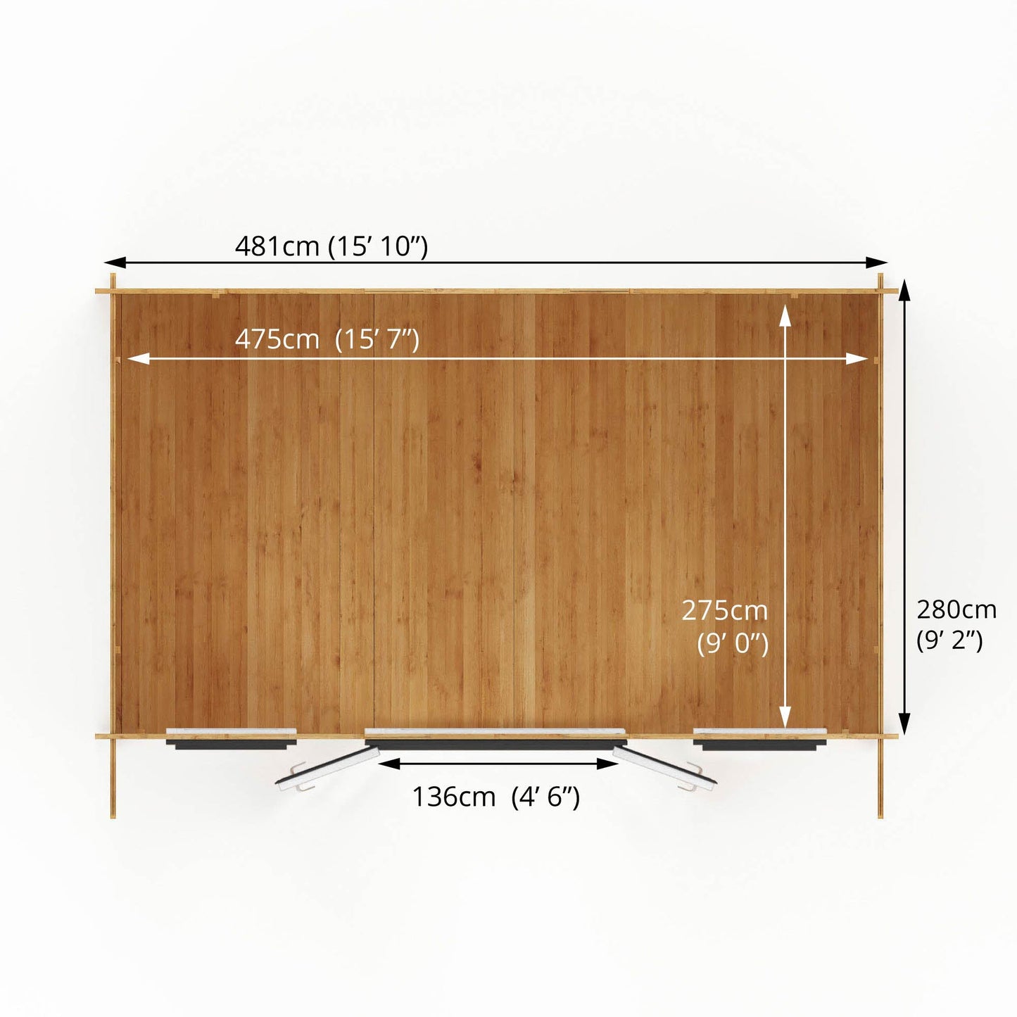 5M X 3M Retreat Log Cabin - 44Mm (Upvc Windows & Door) - Grey