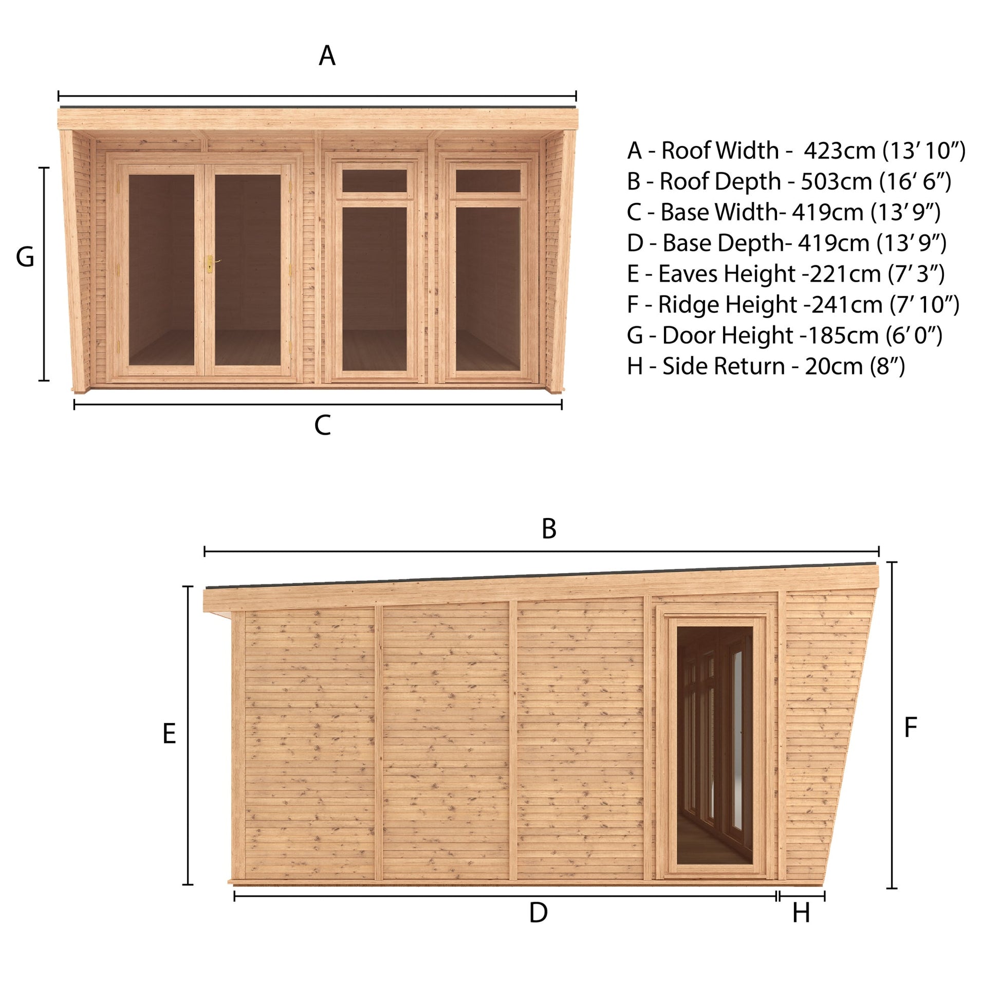 Sherwood Harlow 4M X 4M Insulated Garden Room