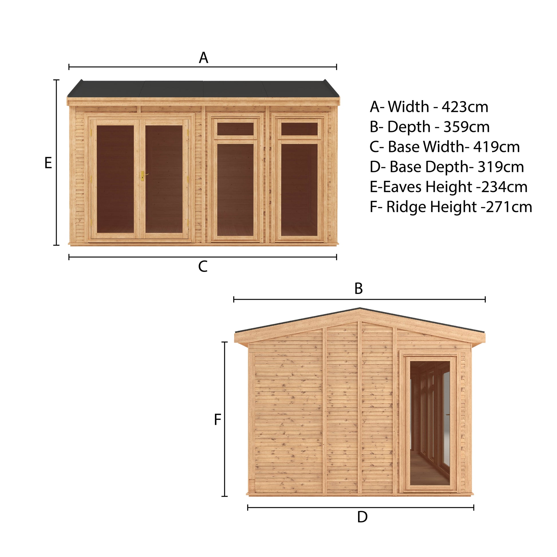 Sherwood Rufford 4M X 3M Insulated Garden Room