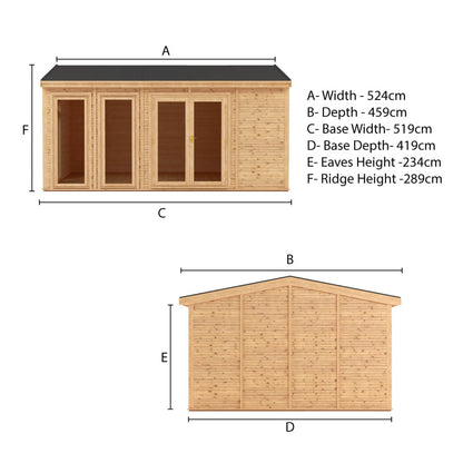 Sherwood Rufford 5M X 4M Insulated Garden Room