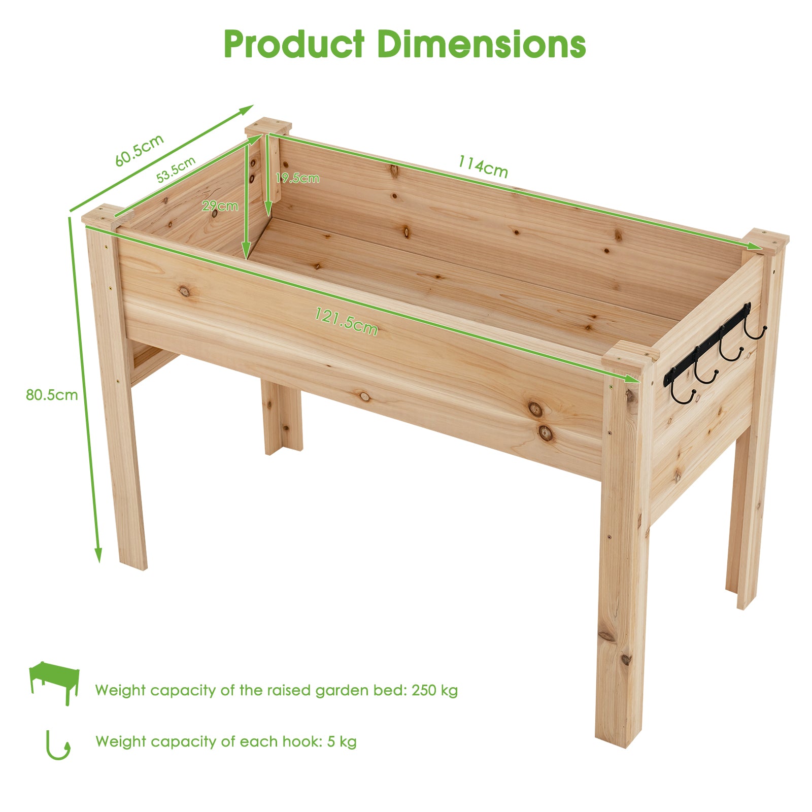 Elevated Raised Garden Bed with Funnel Design for Planter