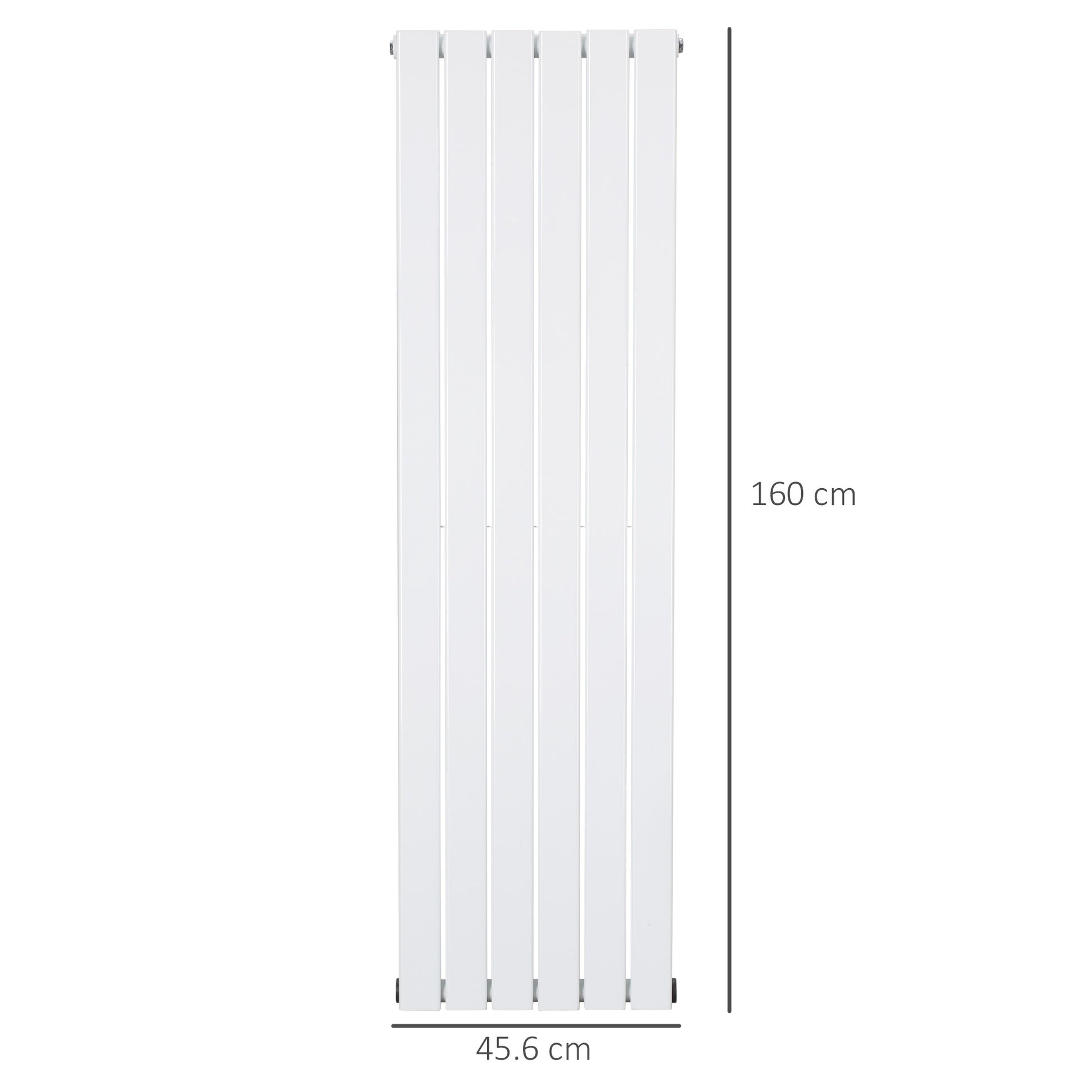 HOMCOM 46 x 160cm Space Heater, Water-filled Heater for Home, Horizontal Designer Radiators, Quick Warm up, Living room, Study, Bathrooms, White