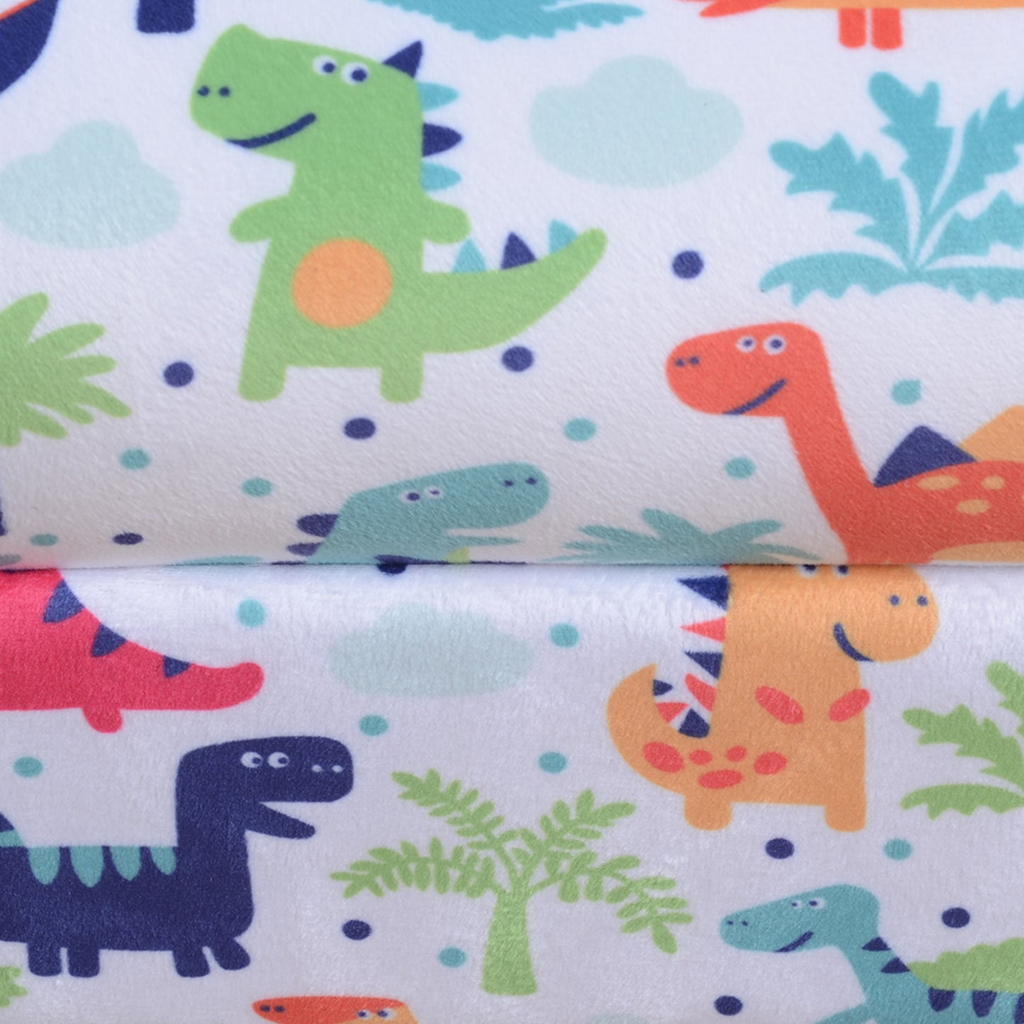 HOMCOM Children Armchair Kids Sofa Tub Chair Seat Cartoon Dinosaur Pattern Bedroom Flannel Wooden Frame Non-slip Playroom Seater