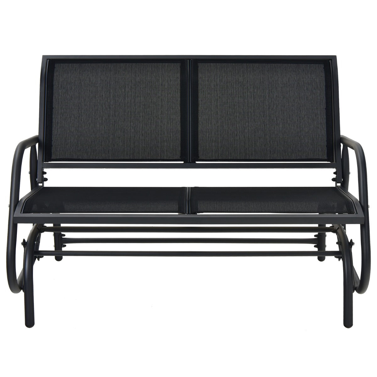 Outdoor Swing Glider Chair with Spacious Space-Black