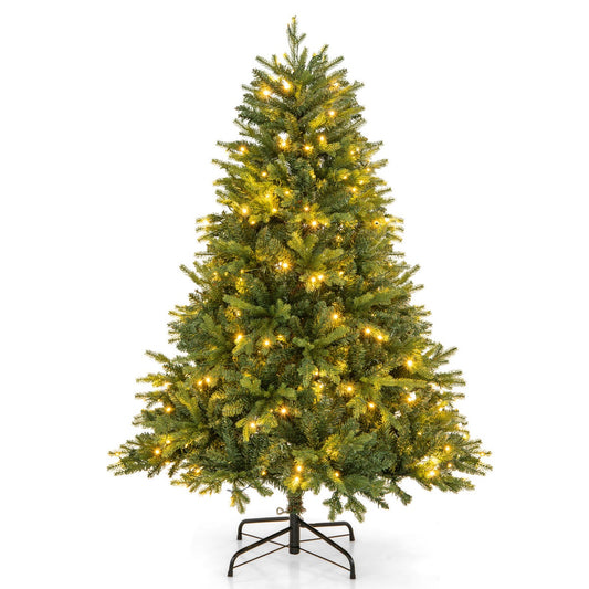 150/180 cm Pre-lit Artificial Christmas Tree with 844/1168 Branch Tips 250/350 LED Lights-1.5M