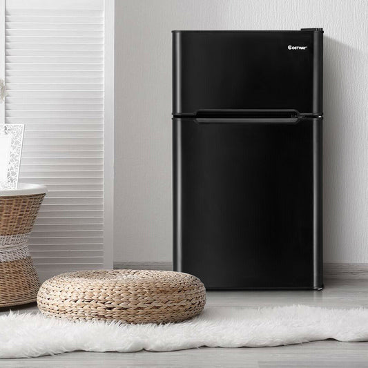 90L Freestanding Undercounter Refrigerator with 2 Reversible Door-Black