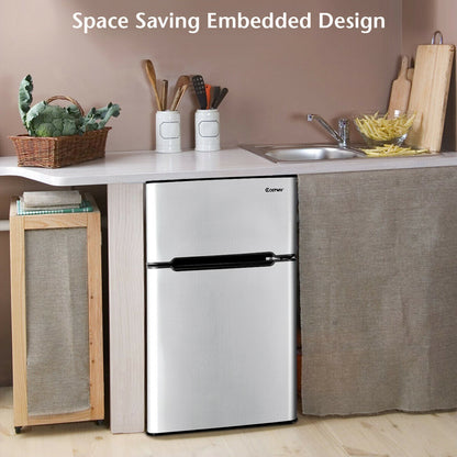 90L Freestanding Undercounter Refrigerator with 2 Reversible Door-Grey