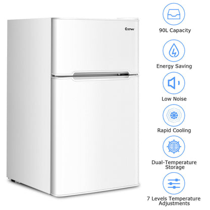 90L Freestanding Undercounter Refrigerator with 2 Reversible Door-White