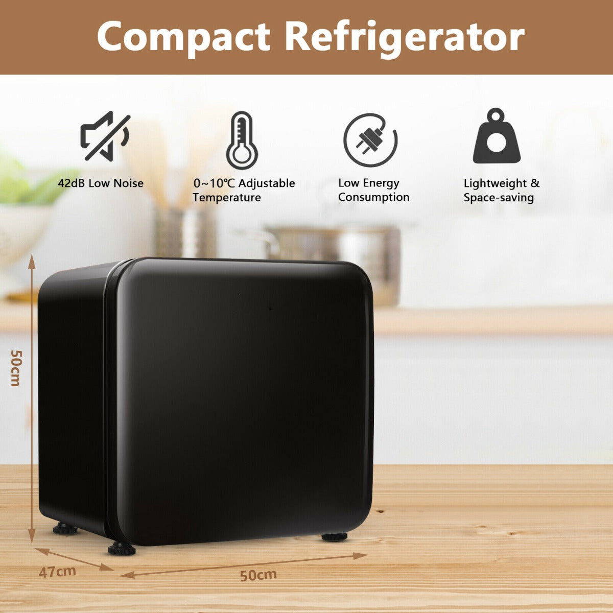 0~10? Compact Refrigerator with Reversible Door for Dorm Apartment-Black