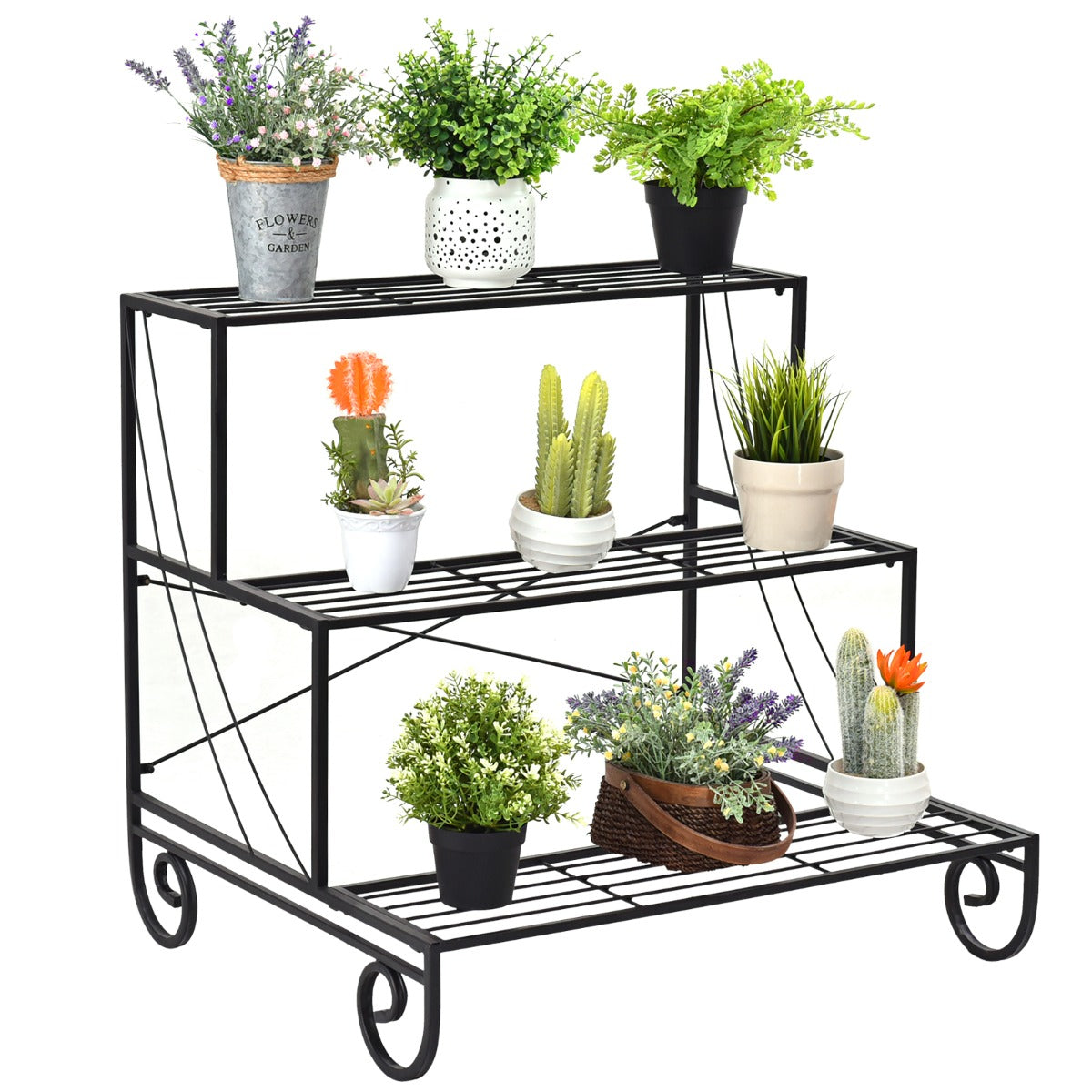 3 Tier Plant Ladder Stand Display