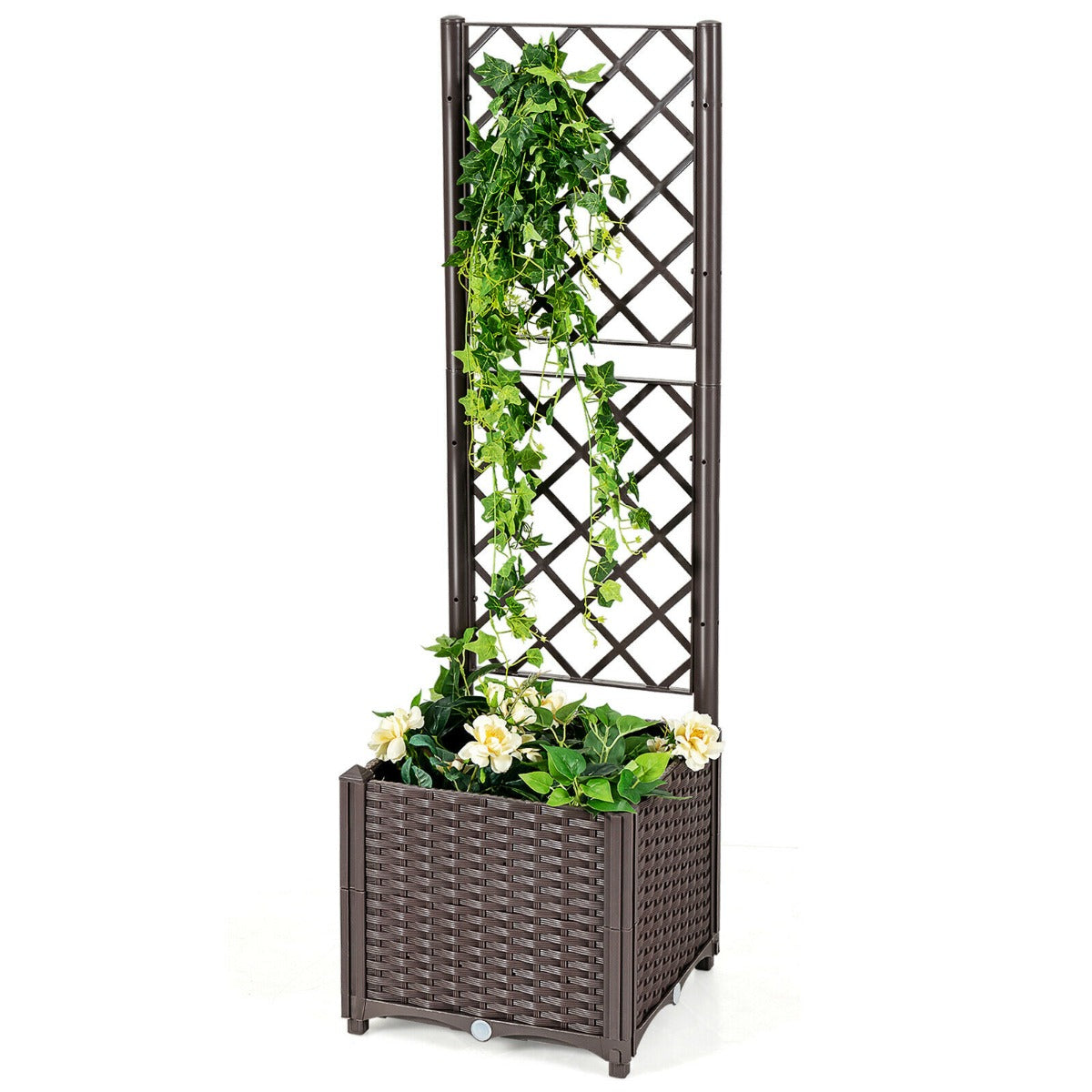 Tall Garden Lattice Planter with Self-Watering Device-Size 1