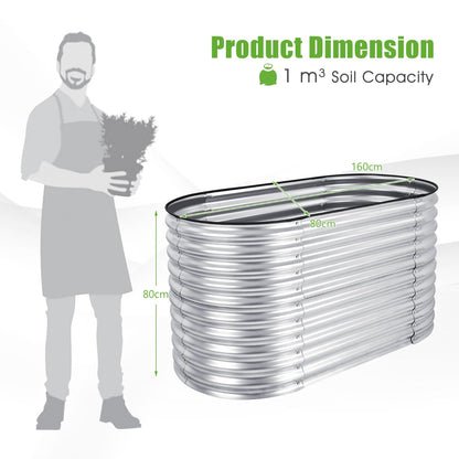 High Grow Straight Elevated Planter Box Kit with Open Bottom