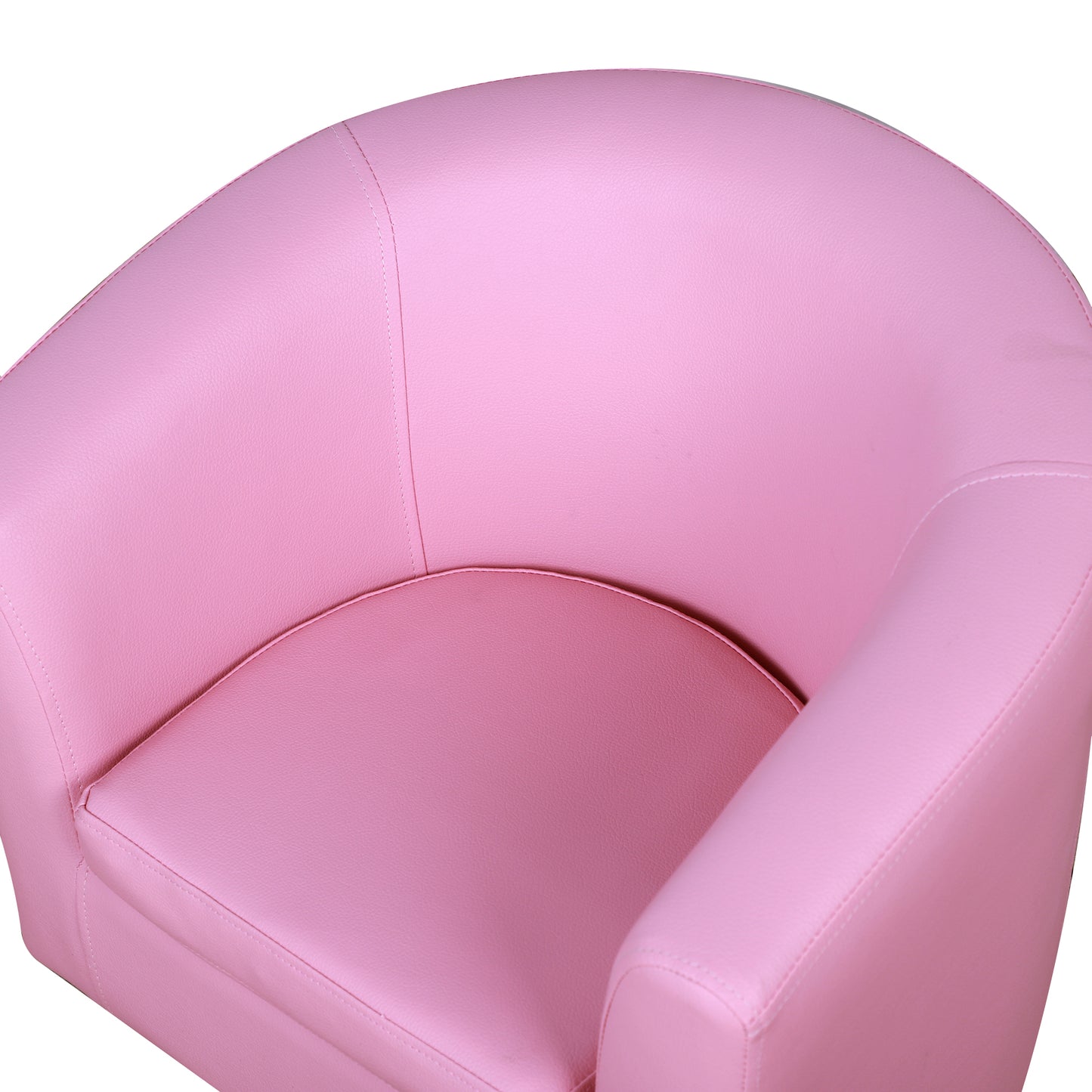 HOMCOM Kids Toddler Sofa Children's Armchair Footstool with Thick Padding, Anti-skid Foot Pads, 30 x 28 x 21cm, Pink