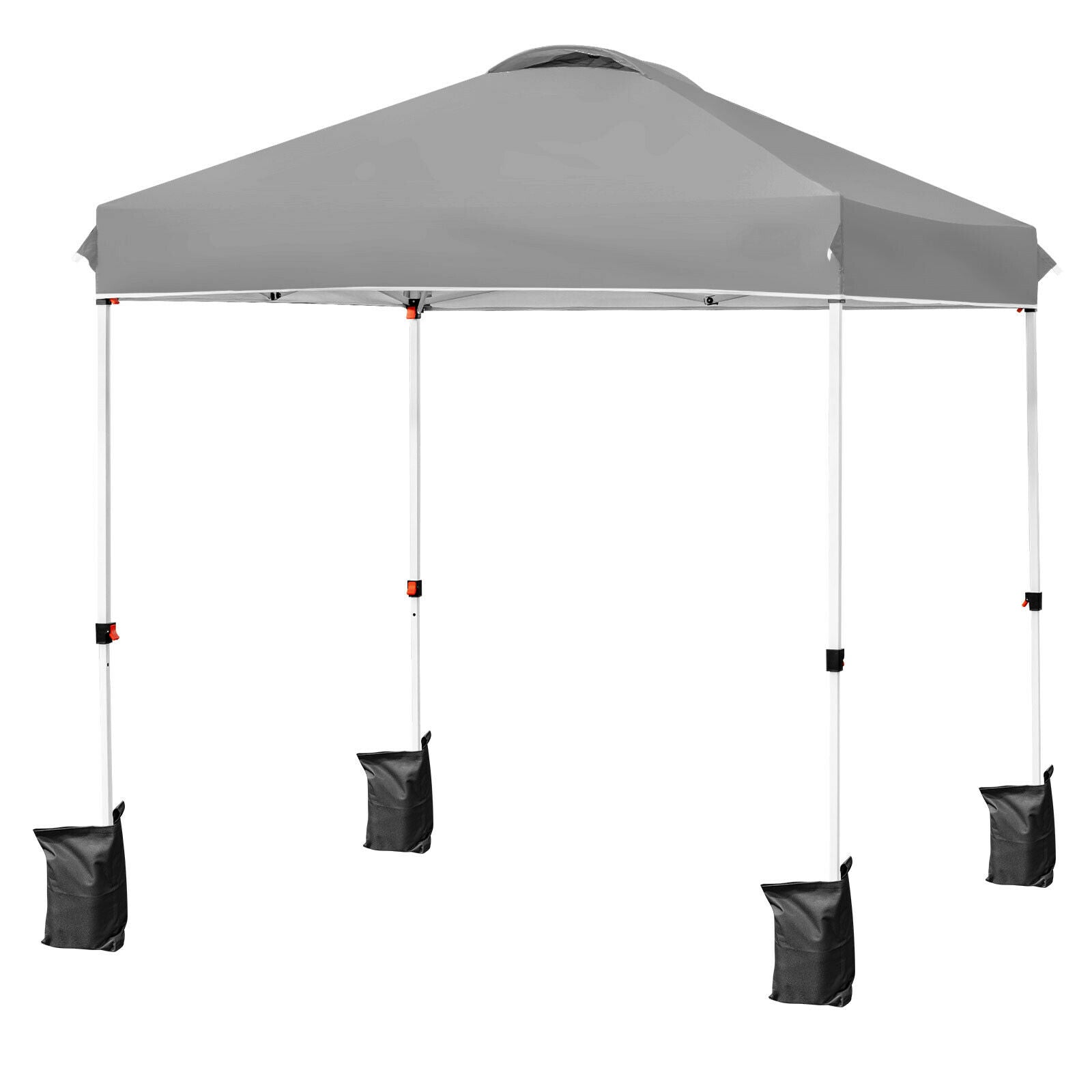 Portable Pop up Gazebo with 4 Sandbags and Roller Bag-Grey