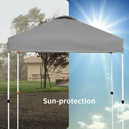 Portable Pop up Gazebo with 4 Sandbags and Roller Bag-Grey