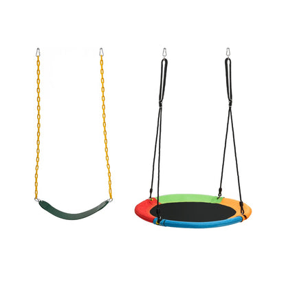 Kids Outdoor Swing Set with 2 Swings