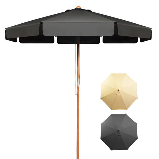 3m Garden Parasol Umbrella Garden Outdoor Sun Shade-Grey