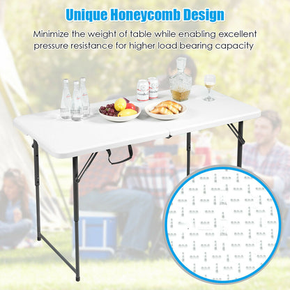 Adjustable Folding BBQ Camping Table for Garden Party Picnic