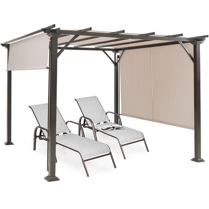 2PCS 16x4 Ft Universal Replacement Canopy for Pergola Structure-Beige