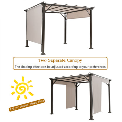 2PCS 16x4 Ft Universal Replacement Canopy for Pergola Structure-Beige