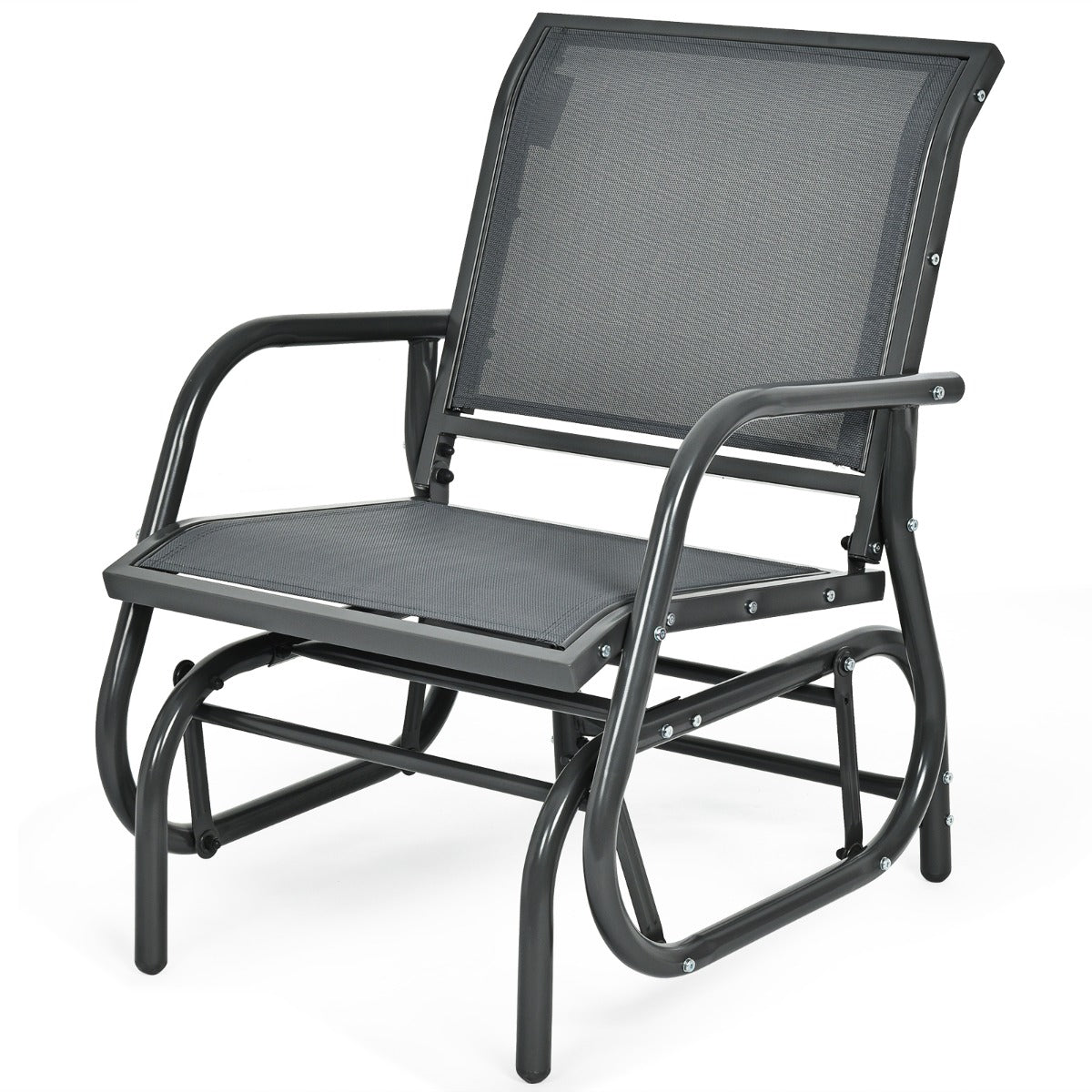 Outdoor Single Swing Glider Rocking Chair for Backyard