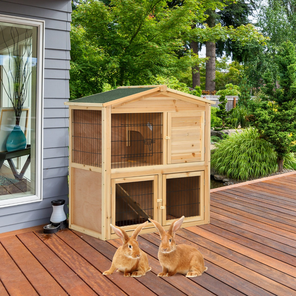 Large Bunny Rabbit Cage with Waterproof Roof