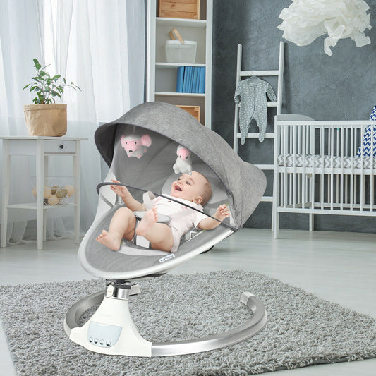 Electric Baby Bouncer Swing Chair-Grey