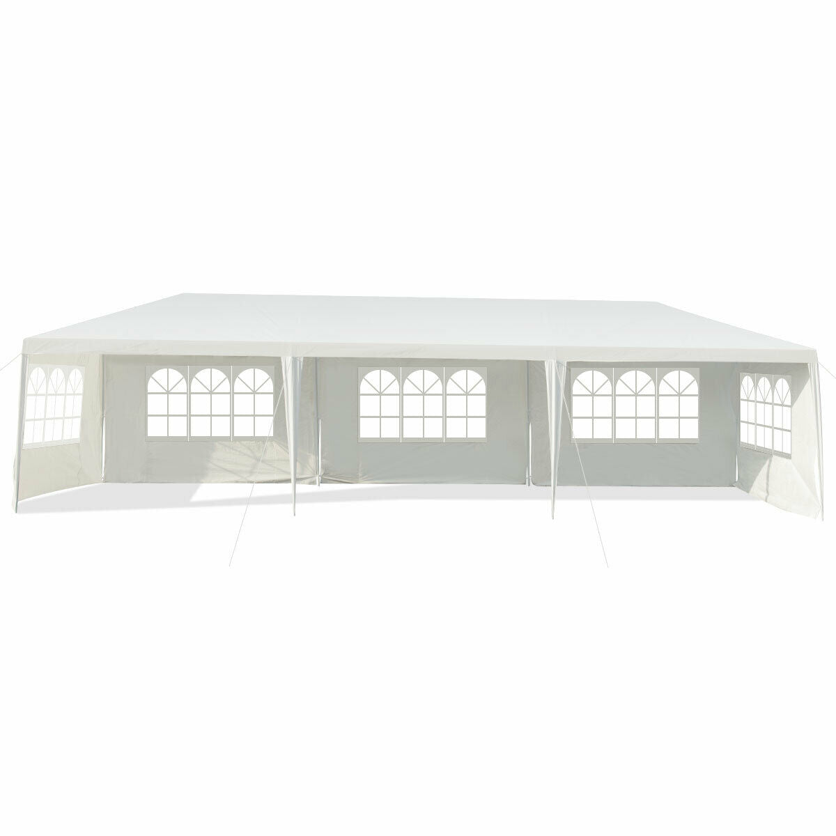 3 x 9M Gazebo Canopy Pop-up Waterproof Garden Wedding Party Tent-White