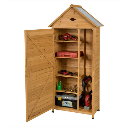 Wooden Garden Shed with Lockable Double Doors and Slope Roof